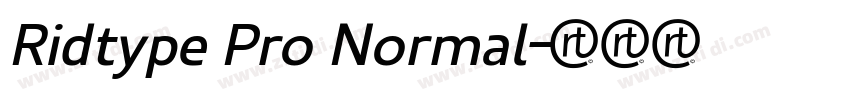 Ridtype Pro Normal字体转换